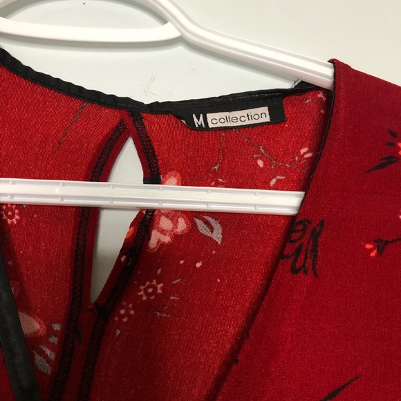 Red Japanese style dress - Picture 5 of 6